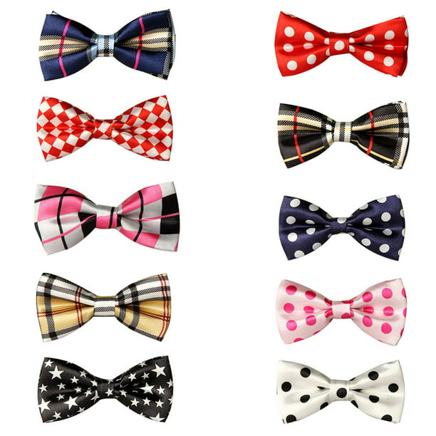 GOGO Pet Bow Tie Collar 10 PCS Assorted Dog Grooming Accessories